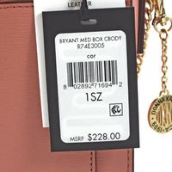 DKNY Donna Karen CROSSBODY BAG CORAL NEW - Picture 4 of 5